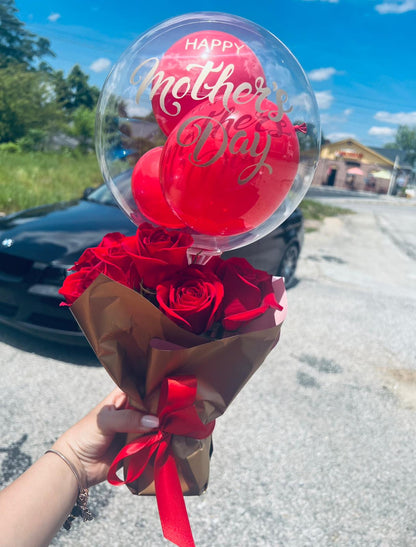 Mini balloon & flowers